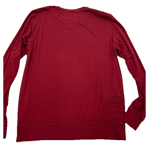 California Cowboy Unisex Sz Large Deep Red Wagyu Fleece Sweatshirt Bamboo - Picture 8 of 9